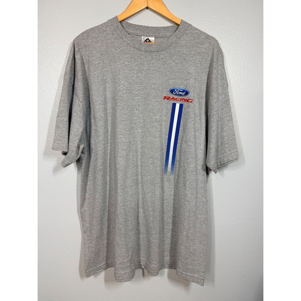 Ford Racing T-Shirt‎ Mens 2XL Gray Power and Performance Graphic Tee vtg?
